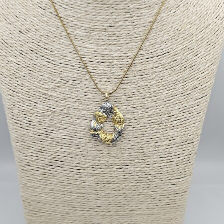 Κολιέ ανοξείδωτο ατσάλι επιχρυσωμένο και επιπλατινωμένο k143