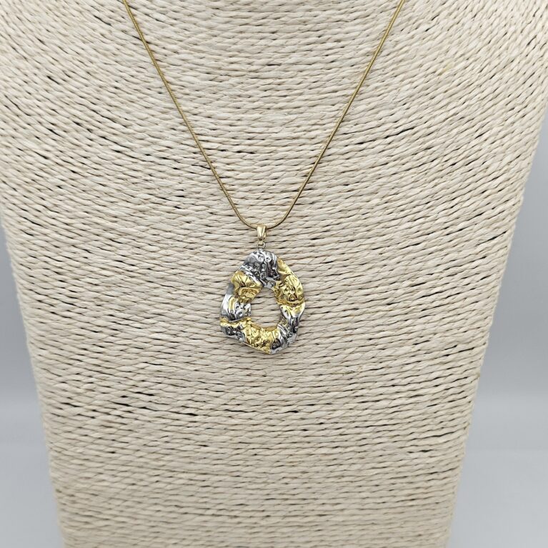 Κολιέ ανοξείδωτο ατσάλι επιχρυσωμένο και επιπλατινωμένο k143