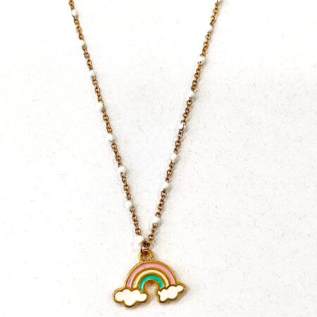 Κολιέ ανοξείδωτο ατσάλι με μοτίφ ουράνιο τόξο k11