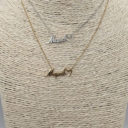 Κολιέ ανοξείδωτο ατσάλι "Μαμά" επιπλατινωμένο και επιχρυσωμένο k42