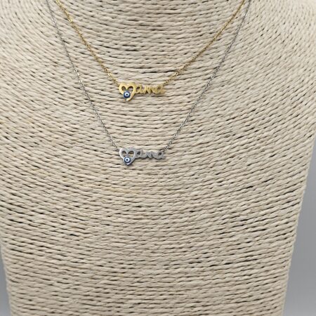 Κολιέ ανοξείδωτο ατσάλι "Μαμά" σε φλουρί επιπλατινωμένο και επιχρυσωμένο k41