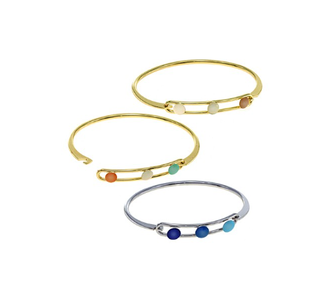 Βραχιόλι ορείχαλκος με σμάλτο σε διάφορα χρώματα v09