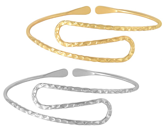 Βραχιόλι μπράτσου ανοξείδωτο ατσάλι επιπλατινωμένο και επιχρυσωμένο v16