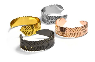 Βραχιόλι ορείχαλκος φύλλο v17