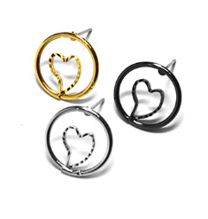 Σκουλαρίκι ορείχαλκος καρδιά 15mm sk47