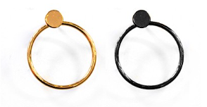 Σκουλαρίκι ορείχαλκος κύκλος 23x26mm sk52