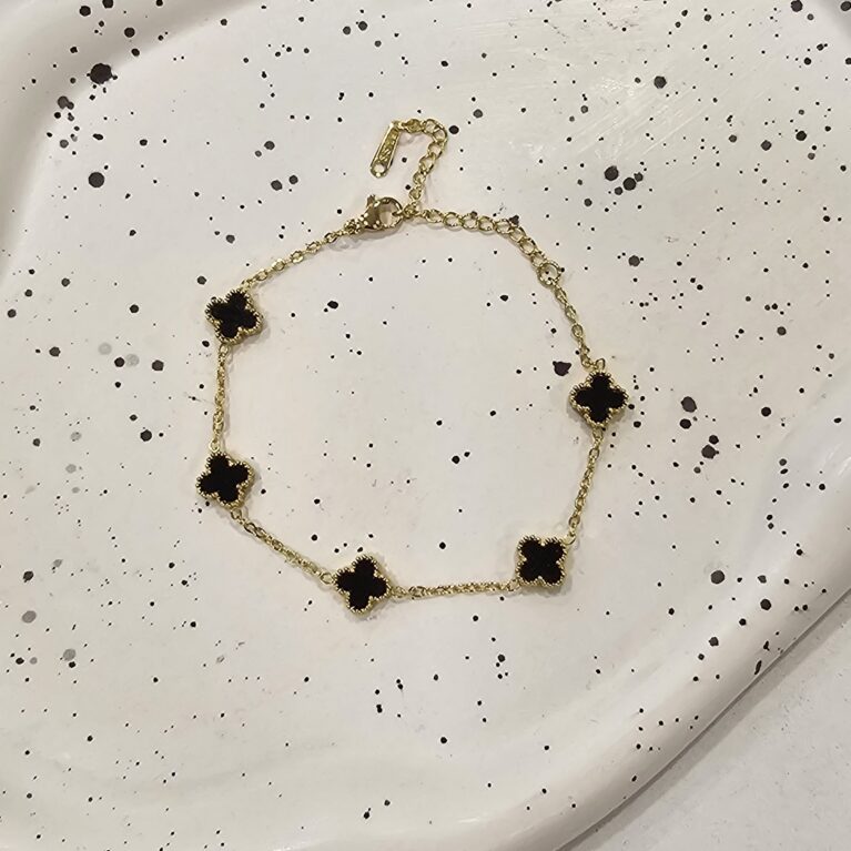 Βραχιόλι ανοξείδωτο ατσάλι επιχρυσωμένο με σταυρουδάκι v44