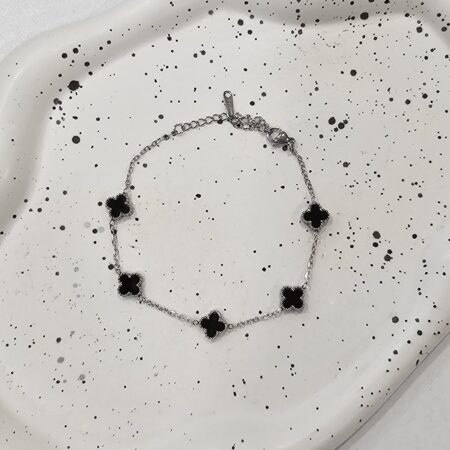 Βραχιόλι ανοξείδωτο ατσάλι επιπλατινωμένο με σταυρουδάκι v43