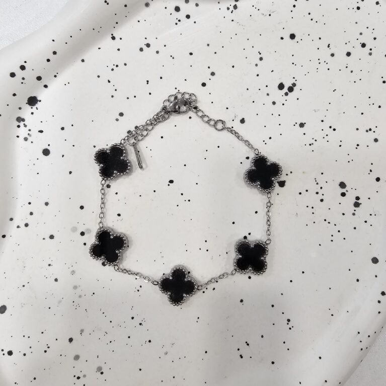 Βραχιόλι ανοξείδωτο ατσάλι επιπλατινωμένο με μεγάλο σταυρουδάκι v47