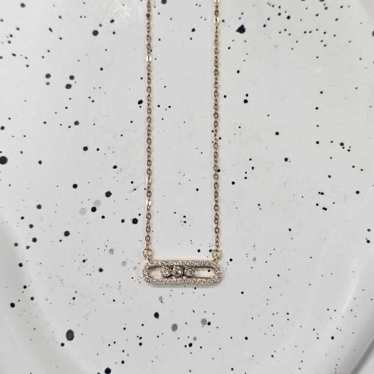 Κολιέ παραμάνα ανοξείδωτο ατσάλι επιχρυσωμένο k55