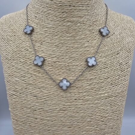 Κολιέ σταυρός ανοξείδωτο ατσάλι επιπλατινωμένο k73