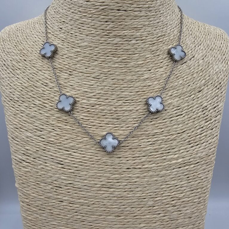 Κολιέ σταυρός ανοξείδωτο ατσάλι επιπλατινωμένο k73