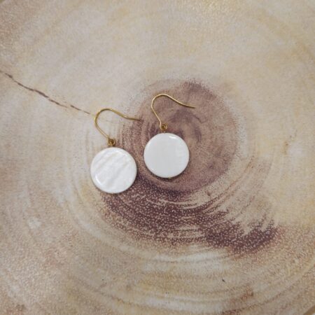 Σκουλαρίκι κύκλος ανοξείδωτο ατσάλι φίλντισι 4.3εκ επιχρυσωμένο και επιπλατινωμένο sk80