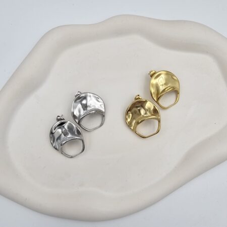 Σκουλαρίκι ανοξείδωτο ατσάλι επιπλατινωμένο και επιχρυσωμένο sk93