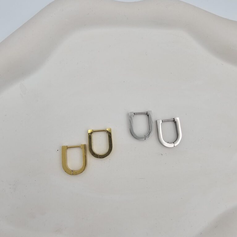 Σκουλαρίκι ανοξείδωτο ατσάλι 1.6εκ επιπλατινωμένο και επιχρυσωμένο sk128