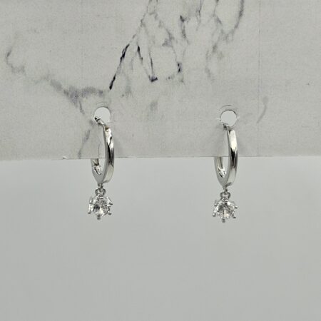 Σκουλαρίκι ορείχαλκος ζιργκόν επιχρυσωμένο και επιπλατινωμένο sk101