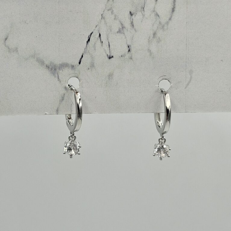 Σκουλαρίκι ορείχαλκος ζιργκόν επιχρυσωμένο και επιπλατινωμένο sk101