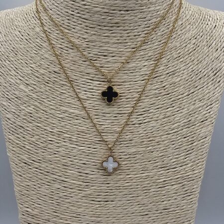 Κολιέ σταυρός ανοξείδωτο ατσάλι επιχρυσωμένο k89