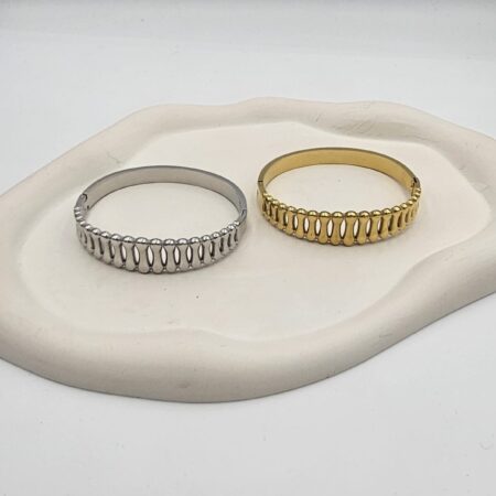 Βραχιόλι ανοξείδωτο ατσάλι επιπλατινωμένο και επιχρυσωμένο v96