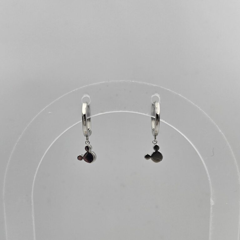 Σκουλαρίκι ορείχαλκος mickey επιπλατινωμένο sk104