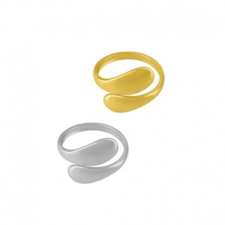 Δαχτυλίδι ανοξείδωτο ατσάλι επιπλατινωμένο και επιχρυσωμένο d94