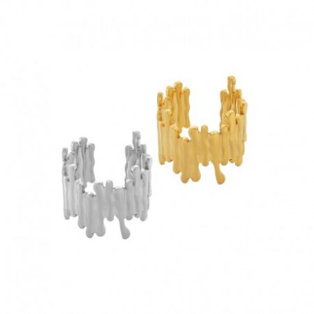 Δαχτυλίδι ανοξείδωτο ατσάλι επιπλατινωμένο και επιχρυσωμένο d96