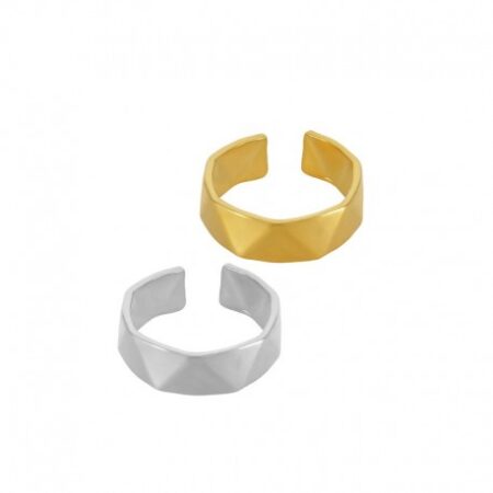 Δαχτυλίδι ανοξείδωτο ατσάλι επιπλατινωμένο και επιχρυσωμένο d95
