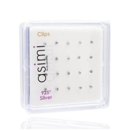 Ασημένιο σκουλαρίκι μύτης 2.00mm με γατζάκια m08