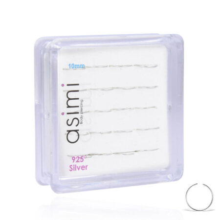 Ασημένιος κρίκος μύτης 0.5x10mm m03