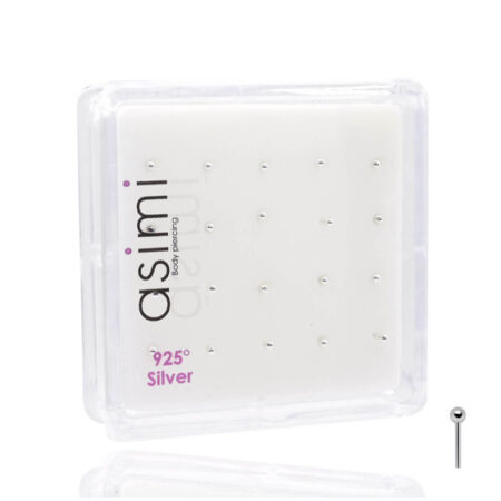 Ασημένιο σκουλαρίκι μύτης μπίλια 1.5mm m12
