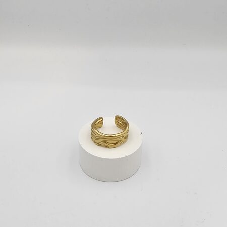 Δαχτυλίδι ανοξείδωτο ατσάλι επιχρυσωμένο d105