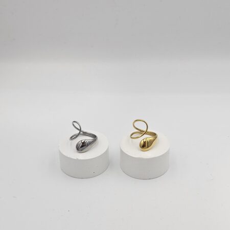 Δαχτυλίδι ανοξείδωτο ατσάλι επιπλατινωμένο και επιχρυσωμένο d91