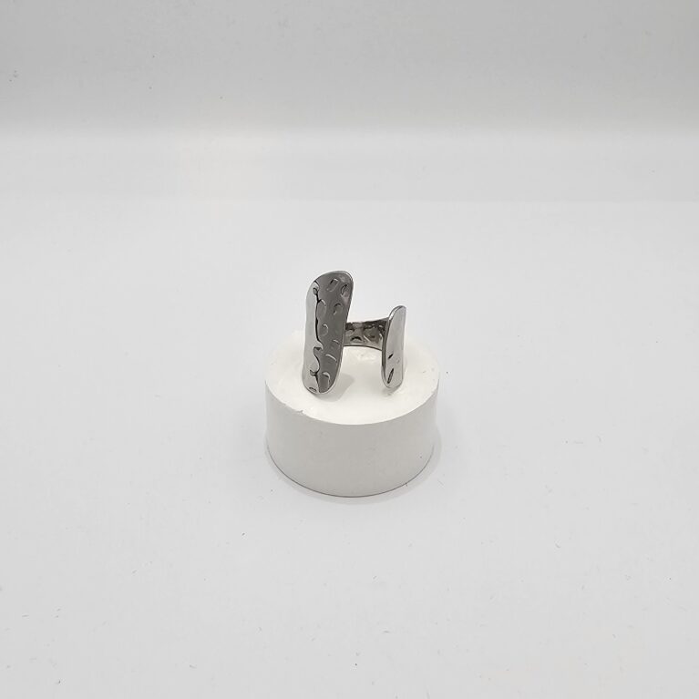 Δαχτυλίδι ανοξείδωτο ατσάλι επιπλατινωμένο d104