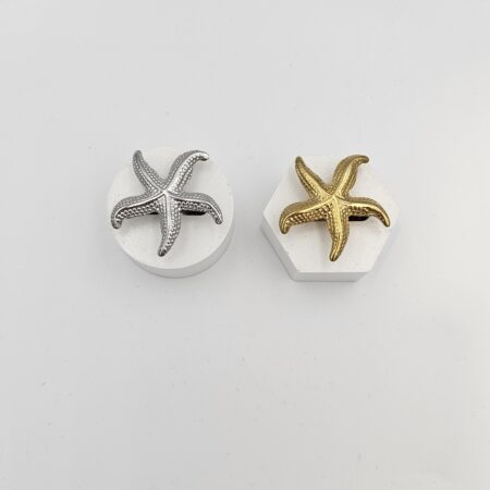 Δαχτυλίδι αστερίας ανοξείδωτο ατσάλι επιχρυσωμένο και επιπλατινωμένο d41