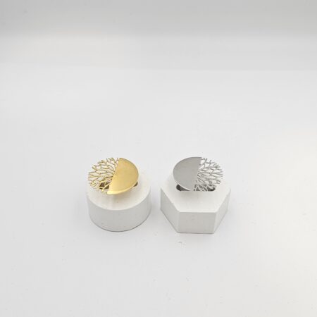 Δαχτυλίδι ανοξείδωτο ατσάλι επιχρυσωμένο και επιπλατινωμένο δέντρο d40