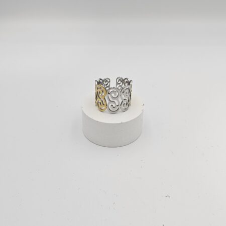 Δαχτυλίδι ανοξείδωτο ατσάλι επιπλατινωμένο και επιχρυσωμένο d64