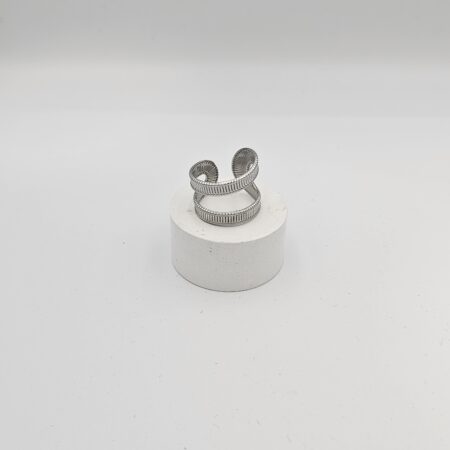 Δαχτυλίδι ανοξείδωτο ατσάλι επιπλατινωμένο d73