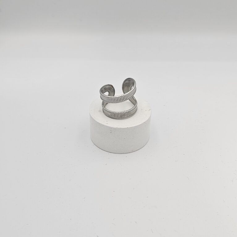 Δαχτυλίδι ανοξείδωτο ατσάλι επιπλατινωμένο d73