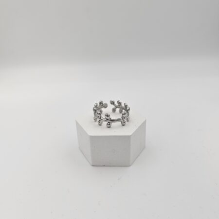 Δαχτυλίδι ανοξείδωτο ατσάλι επιπλατινωμένο d48