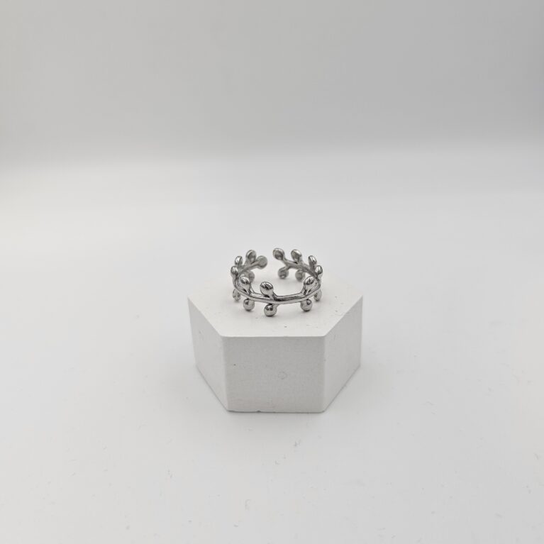 Δαχτυλίδι ανοξείδωτο ατσάλι επιπλατινωμένο d48