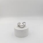 Δαχτυλίδι σφυρήλατο ανοξείδωτο ατσάλι επιπλατινωμένο d109