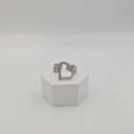 Δαχτυλίδι καρδιές ανοξείδωτο ατσάλι επιπλατινωμένο d108