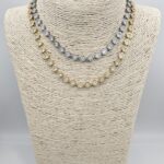 Κολιέ ριβιέρα ανοξείδωτο ατσάλι επιχρυσωμένο και επιπλατινωμένο k160