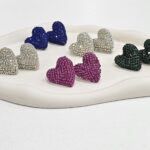 Σκουλαρίκι καρδιά με ζιργκόν 3.5x3εκ sk135