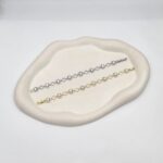 Βραχιόλι κύκλοι με στρας ανοξείδωτο ατσάλι επιπλατινωμένο και επιχρυσωμένο v113