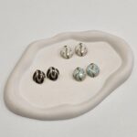 Σκουλαρίκι ανοξείδωτο ατσάλι 2.4x2.4εκ επιχρυσωμένο sk134