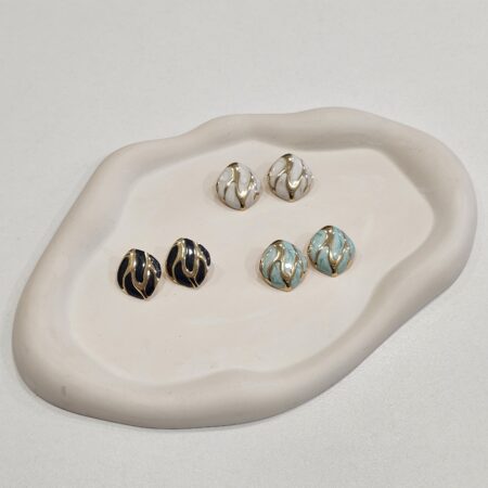 Σκουλαρίκι ανοξείδωτο ατσάλι 2.4x2.4εκ επιχρυσωμένο sk134