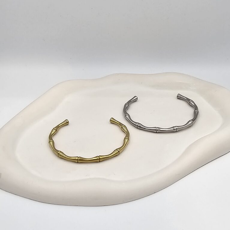 Bραχιόλι ανοξείδωτο ατσάλι επιπλατινωμένο και επιχρυσωμένο v121