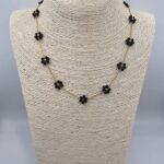 Κολιέ με λουλουδάκια ανοξείδωτο ατσάλι επιχρυσωμένο k159