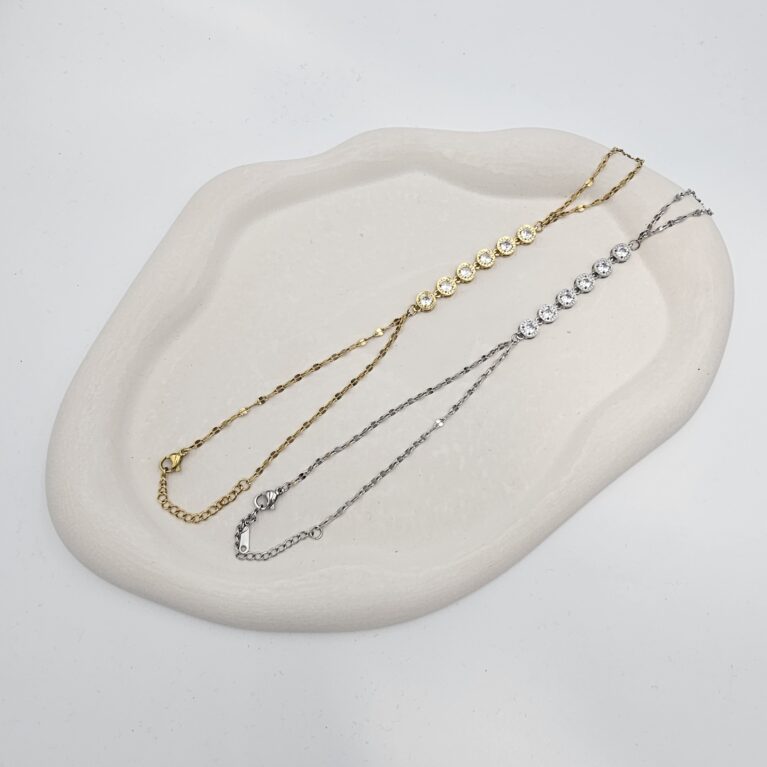 Βραχιόλι-δαχτυλίδι με strass ανοξείδωτο ατσάλι επιπλατινωμένο και επιχρυσωμένο v123